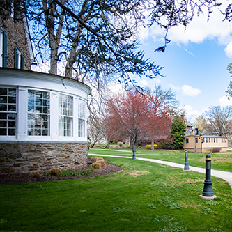 campus in the spring